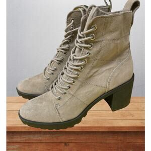 NWOB - Dolce Vita Women's Nigel Leather Lace-Up Bootie LV5 Taupe Size: 9